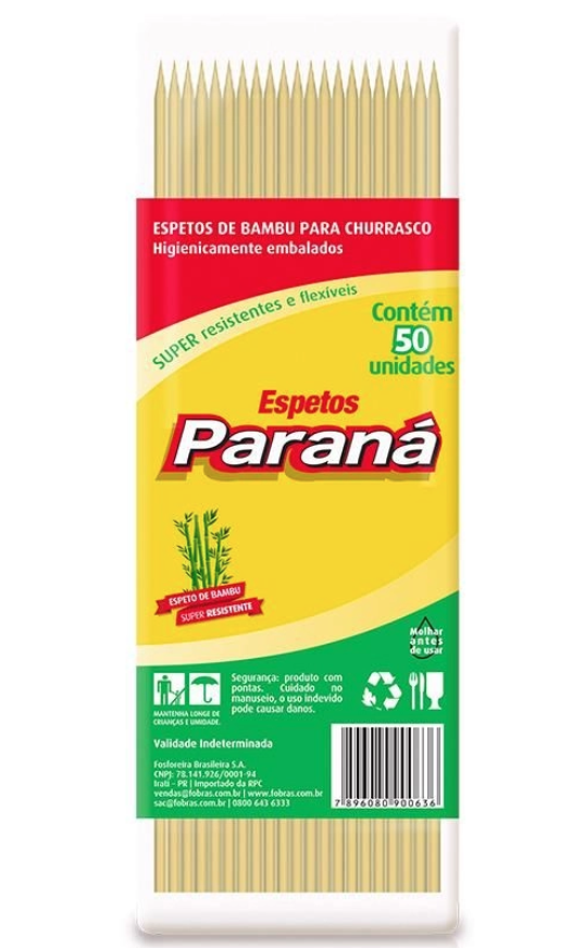 imagem de ESPETOS BAMBU PARANA 50 UNIDADES