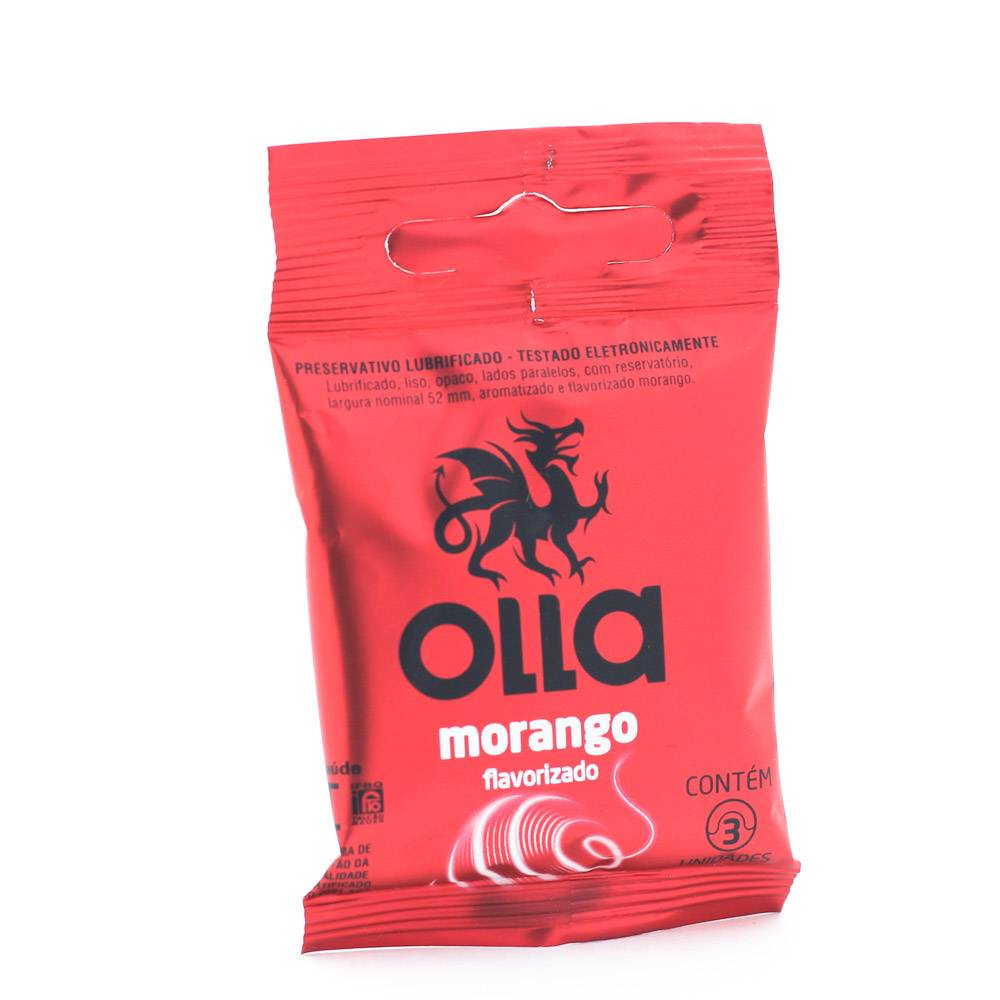 imagem de PRESERVATIVO OLLA MORANGO 3 UN