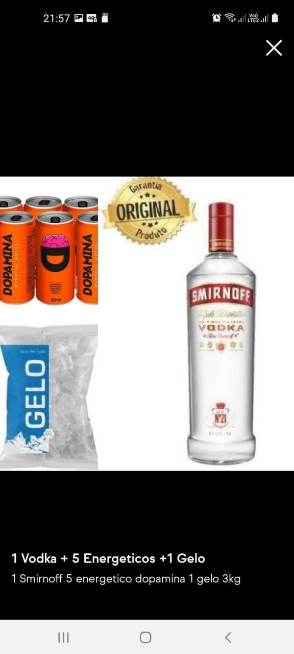 imagem de 1 Vodka + 5 Energeticos +1 Gelo