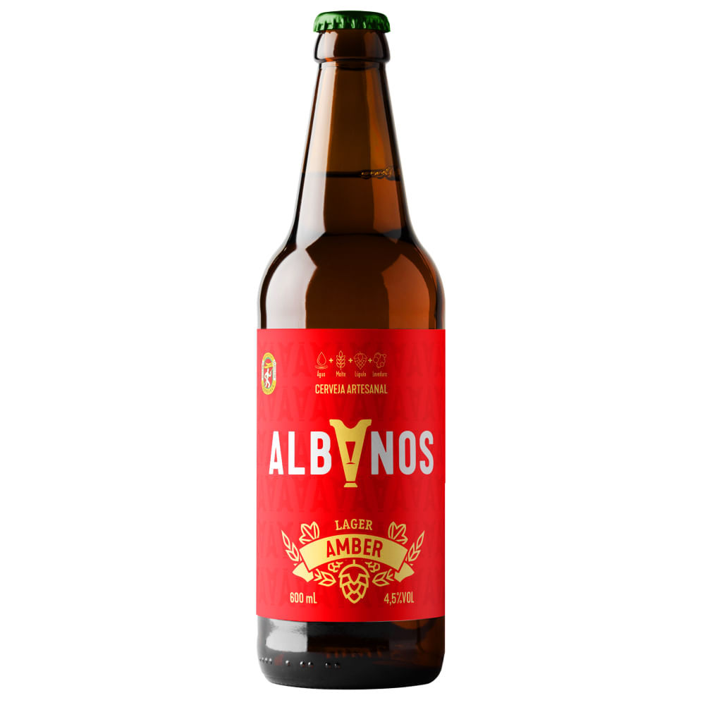 imagem de CERVEJA ALBANOS AMBER LAGER 600ML