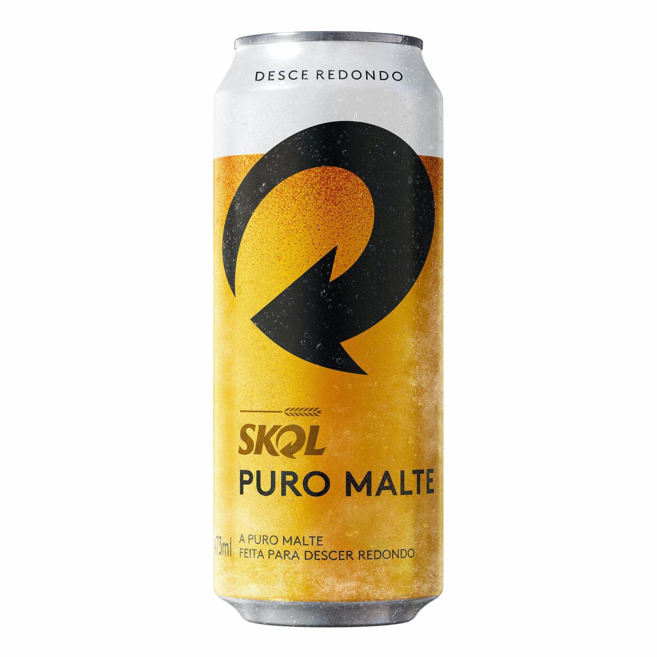 imagem de cerveja skol puro malte 473 ml latão