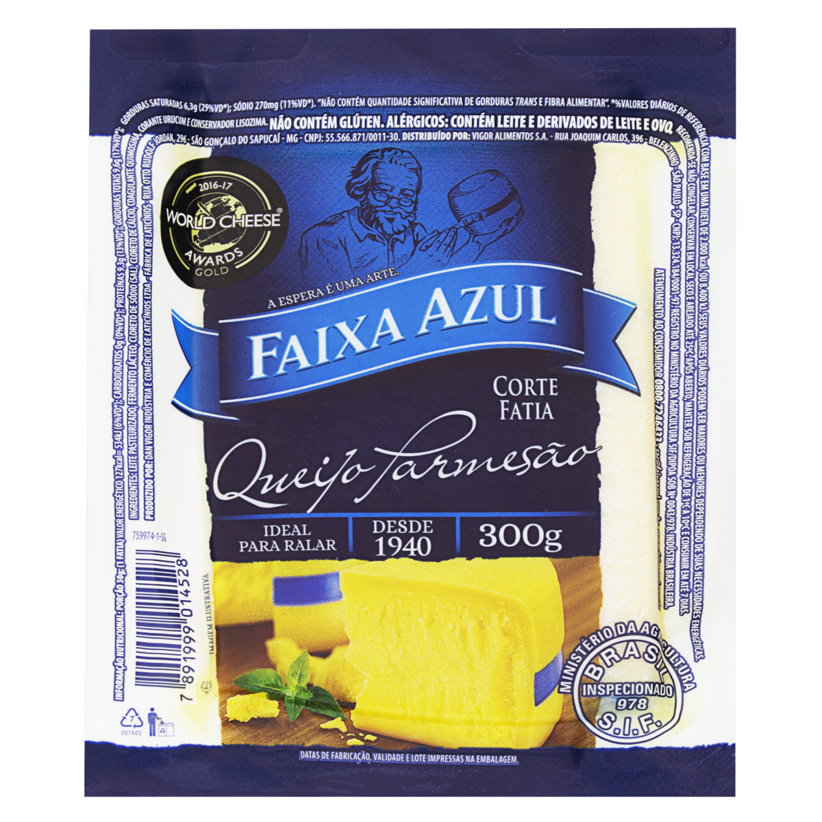 imagem de FX AZUL QUEIJO 300G PARMESAO FATIA